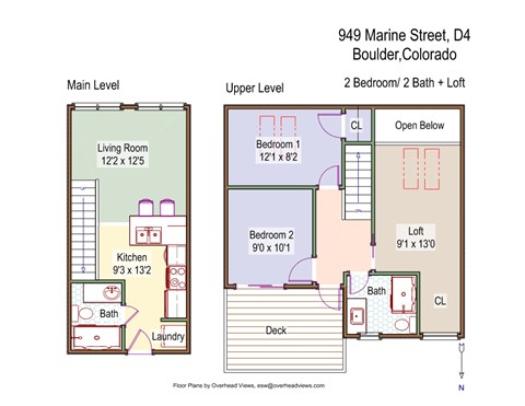 Floor plan for 3 beds, 2 baths, 900 sqft